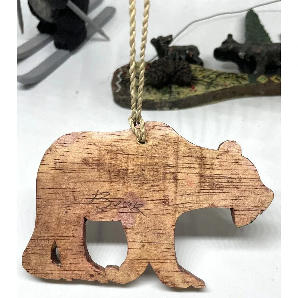 Black Bear Polar Bear Alaska Christmas‎ Ornaments LOT of 7